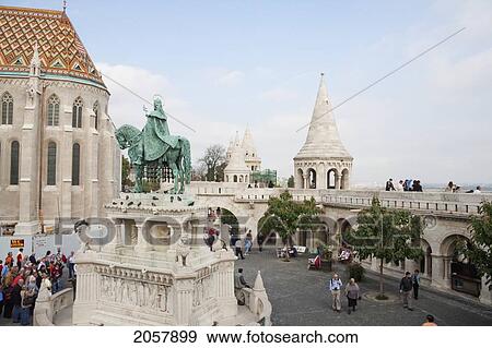 Bronze Statue Of Stephen I Of Hungary At The Halaszbastya Or Fisherman's Bastion, Budapest, Hungary View Large Photo Image Stock Photo - Bronze Statue Of Stephen I Of Hungary At The Halaszbastya Or Fisherman's Bastion, Budapest, Hungary. Fotosearch