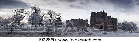 Stock Image - Brough Castle; Brough, Cumbria, England. Fotosearch