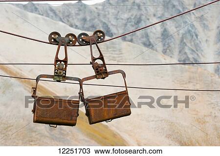 Stock Image - Bucket conveyor track; Kennicott, Alaska, United States of America. Fotosearch
