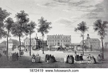 Buckingham House As It Was Circa 1750. After A Contemporary Oil Painting. The House Was The Core Of Today's Palace. From The Book Buckingham Palace, It's Furniture, Decoration And History By H. Clifford Smith, Published 1931. View Large Photo Image Stock Photo - Buckingham House As It Was Circa 1750. After A Contemporary Oil Painting. The House Was The Core Of Today's Palace. From The Book Buckingham Palace, It's Furniture, Decoration And History By H. Clifford Smith, Published 1931.. Fotosearch