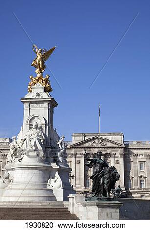 Buckingham Palace and the Victoria Memorial, London, England, London, England. View Large Photo Image Stock Image - Buckingham Palace and the Victoria Memorial, London, England, London, England.. Fotosearch