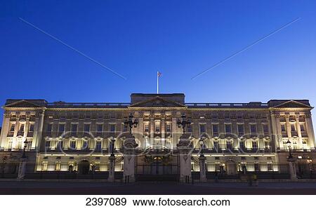 Buckingham Palace at dusk; London, England View Large Photo Image Stock Photo - Buckingham Palace at dusk; London, England. Fotosearch