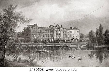 Buckingham Palace, London, England. From Edward VII His Life and Times, published 1910. View Large Photo Image Stock Photo - Buckingham Palace, London, England. From Edward VII His Life and Times, published 1910.. Fotosearch