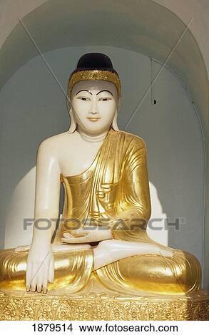 Picture - Buddha Statue At Shwedagon Paya. Fotosearch