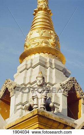 Picture - Buddha Statue At Shwedagon Paya, Yangon, Burma. Fotosearch