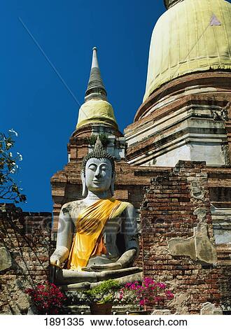 Stock Photography - Buddha Statue At Wat Yai Chai Monghon. Fotosearch