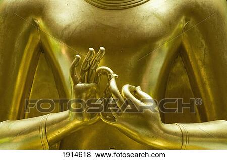 Stock Photo - Buddha Statue In Wat Pa Na Na Chat. Fotosearch