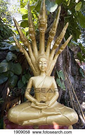 Buddha Statue On Phu Si Hill, Luang Prabang, Laos View Large Photo Image Stock Photo - Buddha Statue On Phu Si Hill, Luang Prabang, Laos. Fotosearch