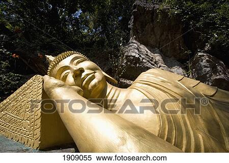 Buddha Statue On Phu Si Hill, Luang Prabang, Laos View Large Photo Image Stock Photography - Buddha Statue On Phu Si Hill, Luang Prabang, Laos. Fotosearch