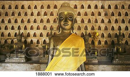 Stock Image - Buddha Statues Wat At Si Saket.. Fotosearch