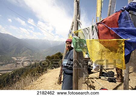Buddhist Monastery And Prayer Flags, Above The Paro Valley, Bhutan View Large Photo Image Stock Image - Buddhist Monastery And Prayer Flags, Above The Paro Valley, Bhutan. Fotosearch