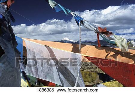 Buddhist Prayer Flags With Sacred Mount Kailash View Large Photo Image Stock Photography - Buddhist Prayer Flags With Sacred Mount Kailash. Fotosearch