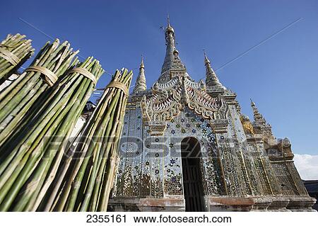 Stock Image - Buddhist temple in Taunggyi; Shan State, Myanmar. Fotosearch