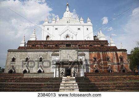 Stock Image - Buddhist Temple; Rangoon, Myanmar. Fotosearch