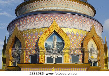 Stock Photograph - Buddhist temple stupa; Thanton, Chiang Rai, Thailand. Fotosearch