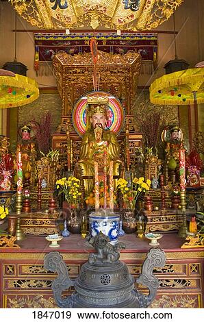 Buddist Temple Interior; Tao Dan Culture Park, Ho Chi Minh City (Saigon), Southern Vietnam Region, Vietnam View Large Photo Image Stock Photo - Buddist Temple Interior; Tao Dan Culture Park, Ho Chi Minh City (Saigon), Southern Vietnam Region, Vietnam. Fotosearch