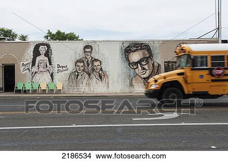 Buddy Holly Mural, Lubbock, Texas, Usa View Large Photo Image Picture - Buddy Holly Mural, Lubbock, Texas, Usa. Fotosearch