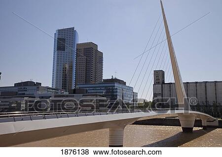 Buenos Aires, Argentina; Woman's Bridge (Puente De La Mujer) View Large Photo Image Stock Photo - Buenos Aires, Argentina; Woman's Bridge (Puente De La Mujer). Fotosearch