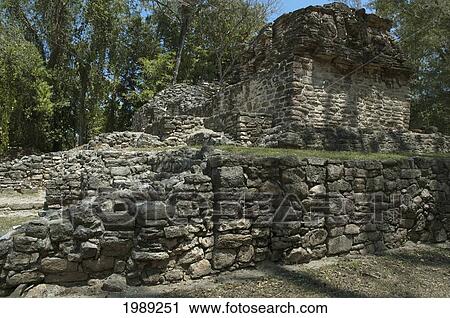 Stock Image - Building 9, Yaxchilan, Chiapas, Mexico. Fotosearch