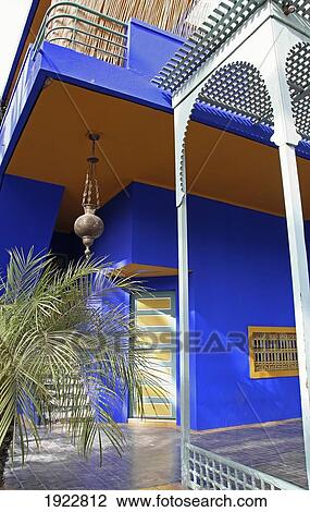 Stock Image - Building In Majorelle Gardens, Marrakesh, Morocco. Fotosearch