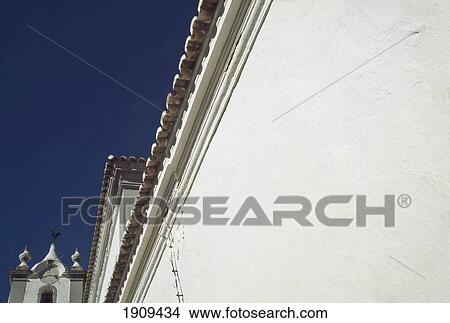 Picture - Building 'largo General' With Clocktower - Estoi, The Algarve, Portugal.. Fotosearch