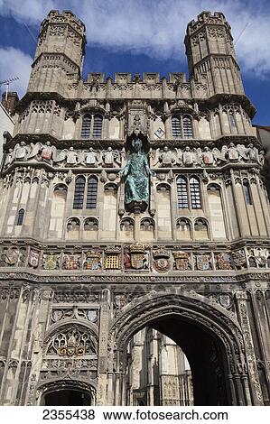 Building with sculptures of human figures around the facade; Canterbury, Kent, England View Large Photo Image Stock Photo - Building with sculptures of human figures around the facade; Canterbury, Kent, England. Fotosearch