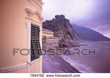 Buildings Along The Coast; Camogli Liguria Italy View Large Photo Image Stock Image - Buildings Along The Coast; Camogli Liguria Italy. Fotosearch