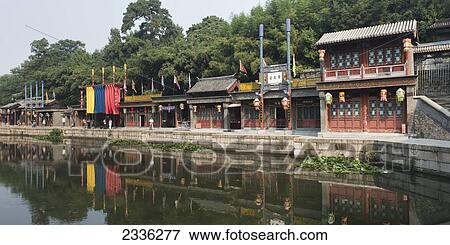 Buildings Along The River; Beijing, China View Large Photo Image Stock Photo - Buildings Along The River; Beijing, China. Fotosearch