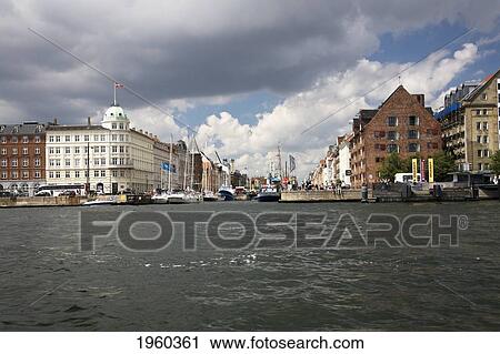 Stock Image - Buildings Along The Waterfront; Copenhagen, Denmark. Fotosearch