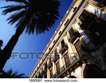 Buildings In Placa Reral View Large Photo Image Stock Image - Buildings In Placa Reral. Fotosearch