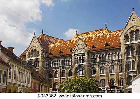 Stock Image - Buildings In The Castle District; Budapest Hungary. Fotosearch