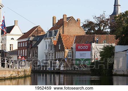 Buildings in the Hanseatic Quarter, as seen from a canal, Bruges (Brugge), West Flanders, Belgium View Large Photo Image Stock Photo - Buildings in the Hanseatic Quarter, as seen from a canal, Bruges (Brugge), West Flanders, Belgium. Fotosearch