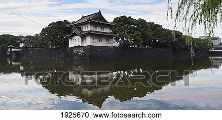 Stock Image - Buildings In The Imperial Palace; Toyko, Japan. Fotosearch