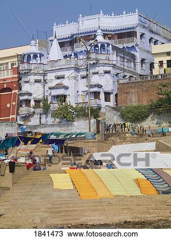 Stock Image - Buildings In Varanasi; India. Fotosearch