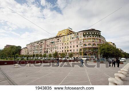Buildings on Gjergj Fishta Boulevard, Tirana, Albania View Large Photo Image Stock Photography - Buildings on Gjergj Fishta Boulevard, Tirana, Albania. Fotosearch