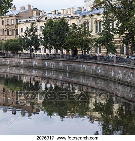 Buildings Trees And Parked Cars Along Griboedova Canal; St. Petersburg Russia View Large Photo Image Stock Photo - Buildings Trees And Parked Cars Along Griboedova Canal; St. Petersburg Russia. Fotosearch