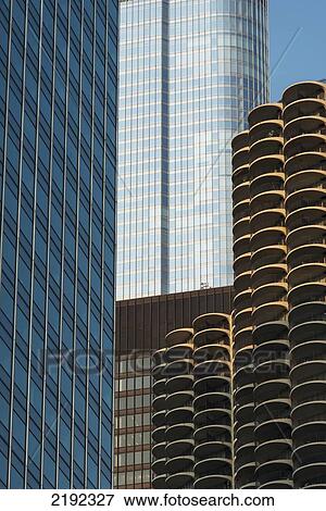 Stock Photo - Buildings With Various Architectural Design; Chicago Illinois United States Of America. Fotosearch