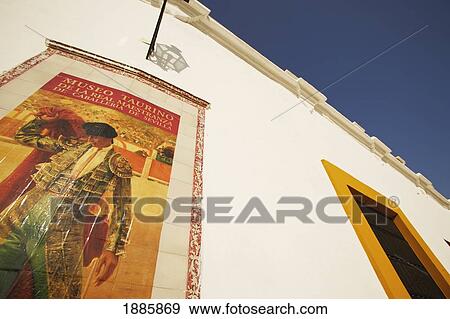 Stock Photo - Bullfighter Poster On Bullring Museum. Fotosearch