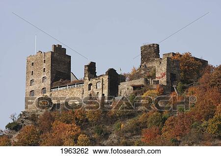 Stock Image - Burg Liebenstein Castle Near Bornhofen In Rhineland-Palatinate, Germany. Fotosearch