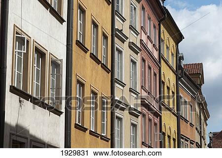 Burgher houses in the UNESCO World Heritage Site Old Town district of Warsaw, Poland View Large Photo Image Stock Image - Burgher houses in the UNESCO World Heritage Site Old Town district of Warsaw, Poland. Fotosearch
