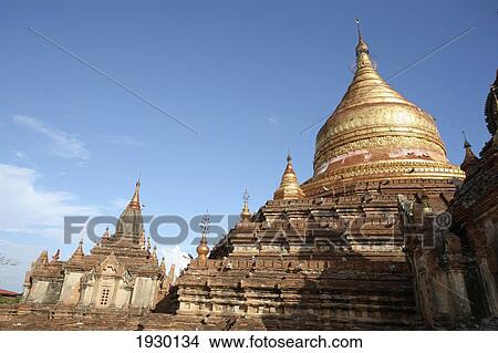 Burma, Buddhist Pagodas; Bagan View Large Photo Image Picture - Burma, Buddhist Pagodas; Bagan. Fotosearch