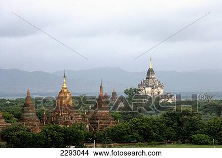 Picture - Burma/Myanmar, Buddhist pagodas; Bagan. Fotosearch