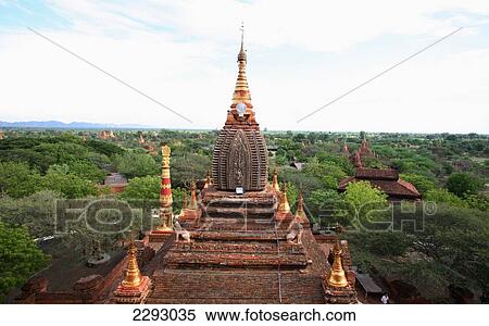 Stock Photography - Burma/Myanmar, Buddhist pagodas; Bagan. Fotosearch