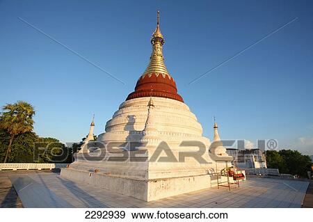 Stock Photo - Burma/Myanmar, Buddhist stupa; Tigyaung. Fotosearch