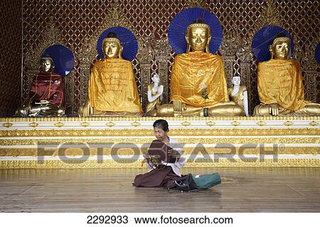 Burma/Myanmar, Interior of Shwedagon pagoda; Rangoon View Large Photo Image Stock Image - Burma/Myanmar, Interior of Shwedagon pagoda; Rangoon. Fotosearch