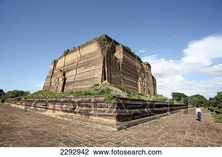Stock Image - Burma/Myanmar, Unfinished Pagoda; Mingun. Fotosearch