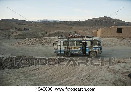 Bus Approaching Maidan Shar, Vardak Province, Afghanistan View Large Photo Image Stock Photograph - Bus Approaching Maidan Shar, Vardak Province, Afghanistan. Fotosearch
