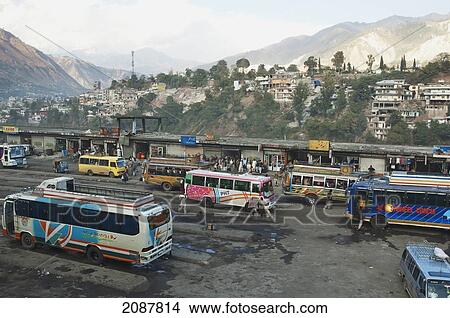 Picture - Bus Depot After The 8 October 2005 Earthquake, Muzaffarabad, Azad Kashmir, Pakistan. Fotosearch