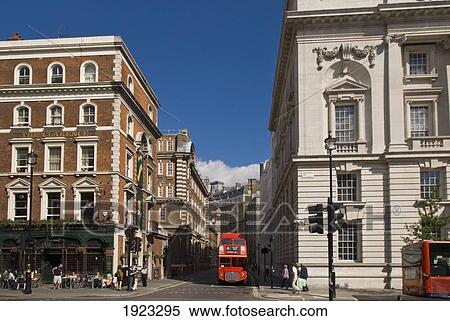 Bus Passing Whitehall Pub, London, England View Large Photo Image Stock Photography - Bus Passing Whitehall Pub, London, England. Fotosearch