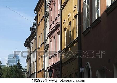 Picture - Business areas on the doorstep of the Old Town district of Warsaw, Poland. Fotosearch